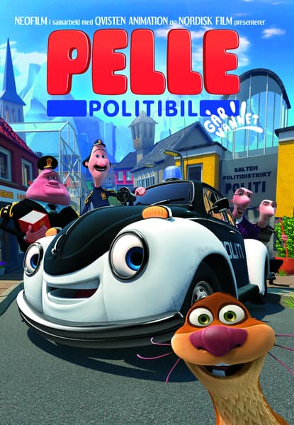 Pelle Politibil går i vannet