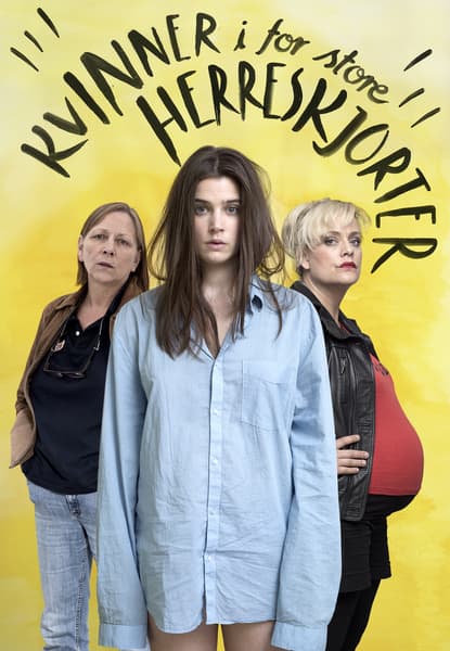 Kvinner i for store herreskjorter
